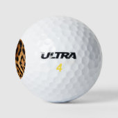Leopard Spots Black Brown Wild Animal Fine Art Golfballen (Logo)