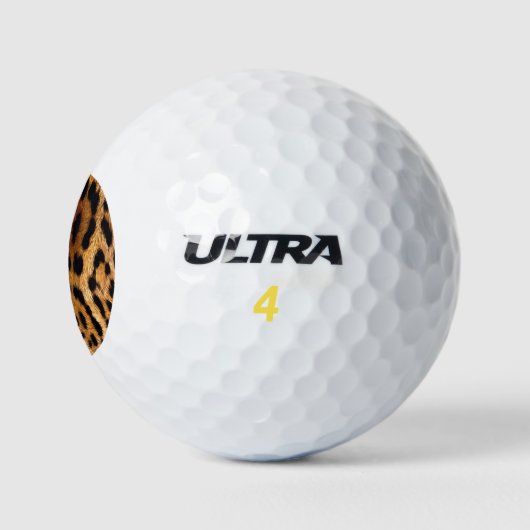Leopard Spots Black Brown Wild Animal Fine Art Golfballen (Logo)
