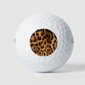 Leopard Spots Black Brown Wild Animal Fine Art Golfballen (Voorkant)