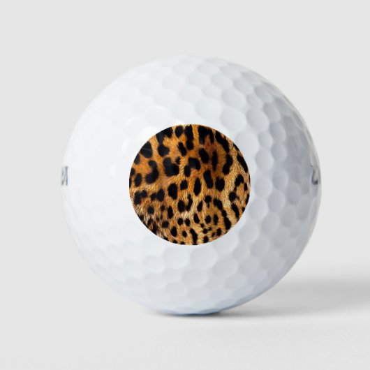 Leopard Spots Black Brown Wild Animal Fine Art Golfballen (Voorkant)