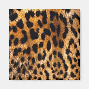 Leopard Spots Black Brown Wild Animal Fine Art Magneet