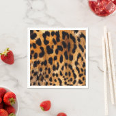 Leopard Spots Black Brown Wild Animal Fine Art Servet (Insitu)