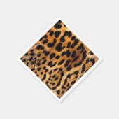 Leopard Spots Black Brown Wild Animal Fine Art Servet (Hoek)