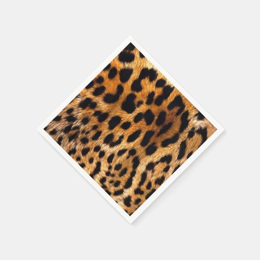 Leopard Spots Black Brown Wild Animal Fine Art Servet (Hoek)