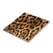 Leopard Spots Black Brown Wild Animal Fine Art Tegeltje (Zijkant)