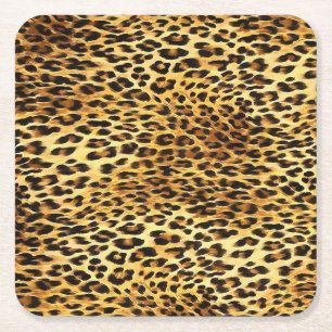 Leopard Spots Camouflage Pattern Painting Kartonnen Onderzetters