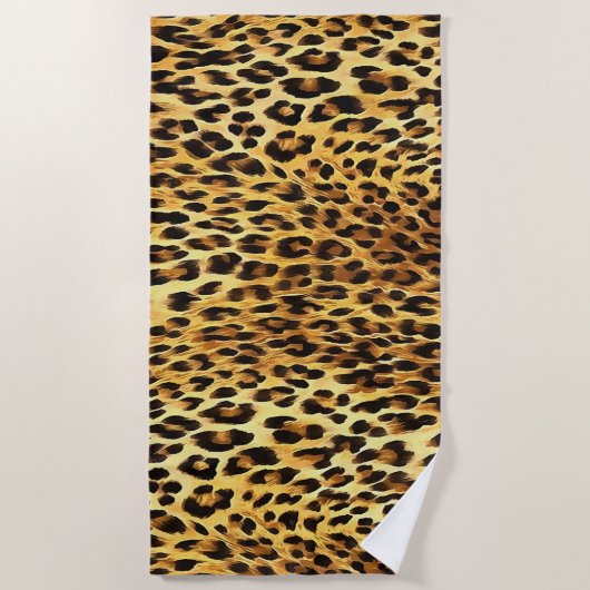 Leopard Spots Camouflage Pattern Painting Strandlaken (Voorkant)