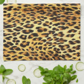 Leopard Spots Camouflage Pattern Painting Theedoek (Gevouwen)