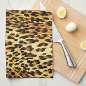 Leopard Spots Camouflage Pattern Painting Theedoek (Quarter Fold)
