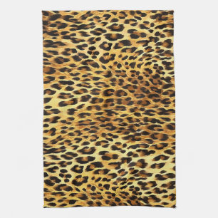 Leopard Spots Camouflage Pattern Painting Theedoek