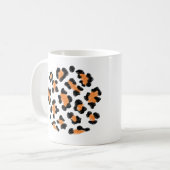 Leopard spots dierlijk huidontwerp koffiemok (Voorkant links)