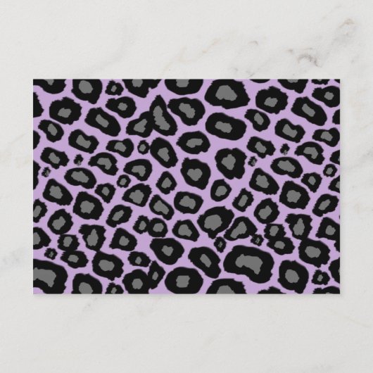 Leopard Spots en Paarse lint Informatie Kaart (Achterkant)