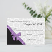 Leopard Spots en Paarse Ribbon Response Kaart (Staand voorkant)