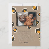 Leopard Spots Flat Holiday Card Feestdagenkaart (Achterkant)