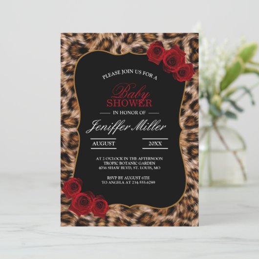 Leopard Spots Fur Jaguar Animal Cat skin Patroon Kaart (Staand voorkant)