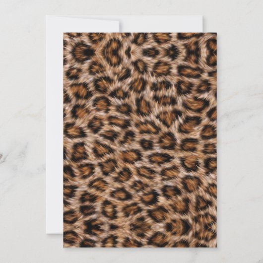 Leopard Spots Fur Jaguar Animal Cat skin Patroon Kaart (Achterkant)