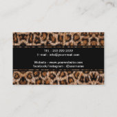 Leopard Spots Fur Jaguar Animal Cat skin Patroon Visitekaartje (Achterkant)