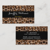 Leopard Spots Fur Jaguar Animal Cat skin Patroon Visitekaartje (Voorkant / Achterkant)