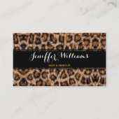 Leopard Spots Fur Jaguar Animal Cat skin Patroon Visitekaartje (Voorkant)