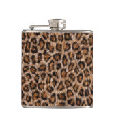 Leopard Spots Fur Jaguar Animal Cat skin Pattern.j Heupfles (Voorkant)