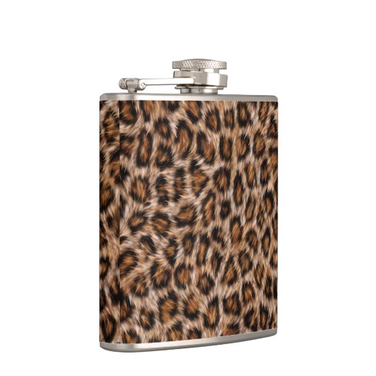 Leopard Spots Fur Jaguar Animal Cat skin Pattern.j Heupfles (Rechts)