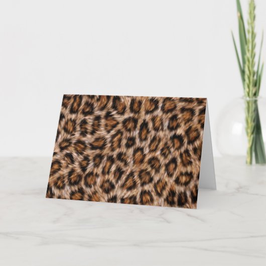 Leopard Spots Fur Jaguar Animal Cat skin Pattern.j Kaart (Voorkant)