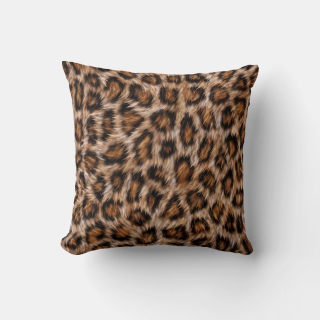 Leopard Spots Fur Jaguar Animal Cat skin Pattern.j Kussen (Voorkant)