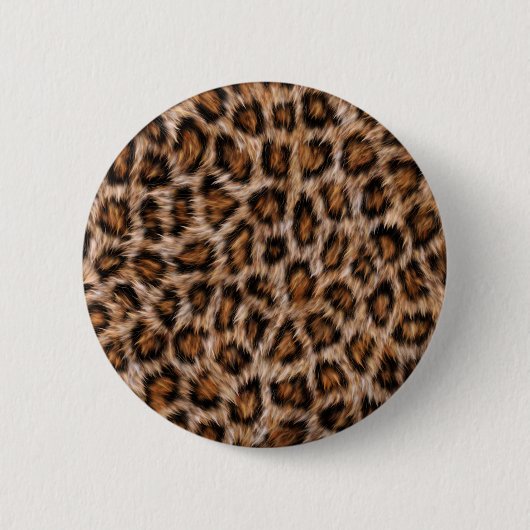 Leopard Spots Fur Jaguar Animal Cat skin Pattern.j Ronde Button 5,7 Cm (Voorkant)