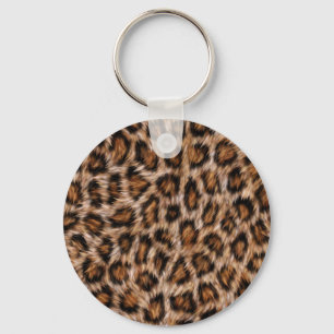 Leopard Spots Fur Jaguar Animal Cat skin Pattern.j Sleutelhanger