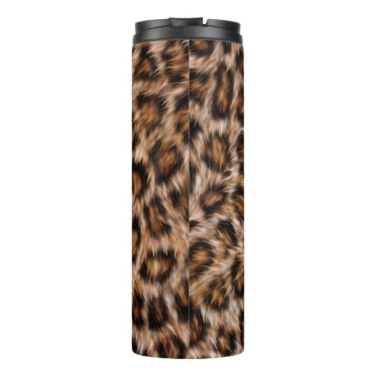 Leopard Spots Fur Jaguar Animal Cat skin Pattern.j Thermosbeker (Achterkant)