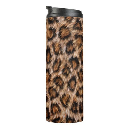 Leopard Spots Fur Jaguar Animal Cat skin Pattern.j Thermosbeker (Geroteerd rechts)