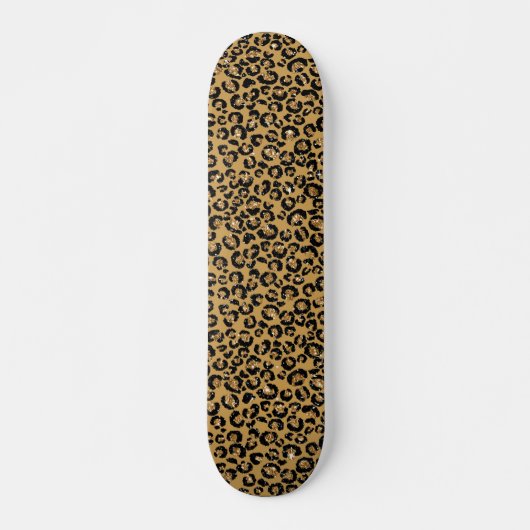 Leopard Spots Gold Fur Jaguar Pattern Persoonlijk Skateboard (Voorkant)