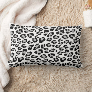 Leopard Spots Grey and Black Animal Print Pattern Kussen