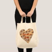 Leopard Spots Hart Gepersonaliseerde Tassen (Voorkant (product))