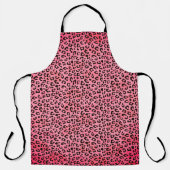 Leopard Spots Helder Roze Schort (Voorkant)