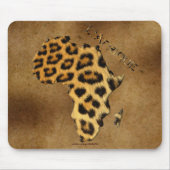 Leopard Spots Kaart van Afrika op Parchment Wildli Muismat (Voorkant)