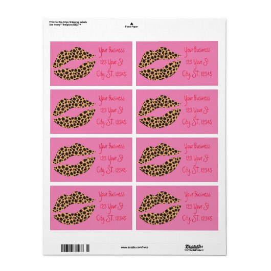 Leopard Spots Lipstick Kiss Thunder_Cove Etiket (Full Sheet)