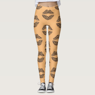 Leopard Spots Lipstick Kiss Thunder_Cove Leggings