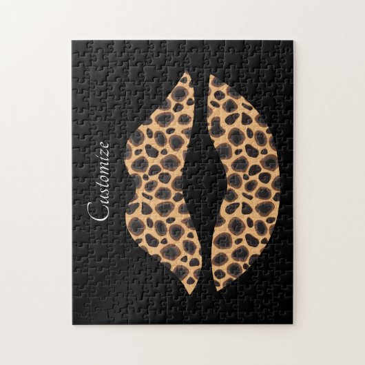 Leopard Spots Lipstick Kiss Thunder_Cove Legpuzzel (Verticaal)