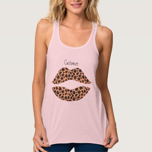 Leopard Spots Lipstick Kiss Thunder_Cove Tanktop (Voorkant)