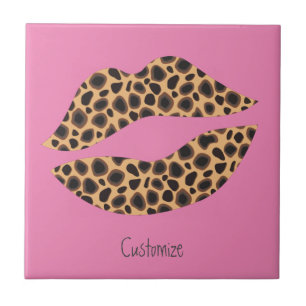 Leopard Spots Lipstick Kiss Thunder_Cove Tegeltje