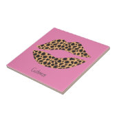 Leopard Spots Lipstick Kiss Thunder_Cove Tegeltje (Zijkant)