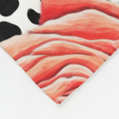 Leopard Spots Oranje Bloemige Dierenpatroon Fleece Deken (Hoek)