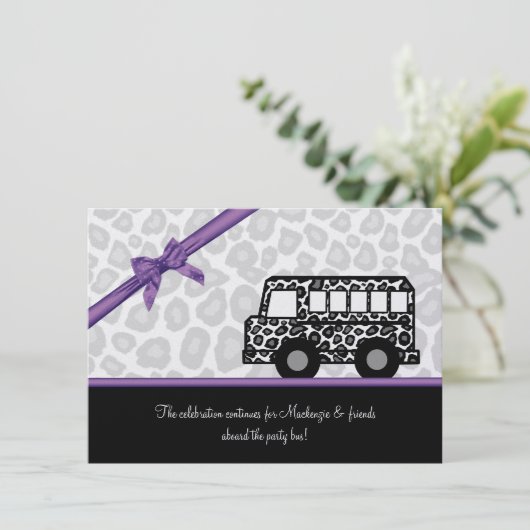 Leopard Spots Party Bus Kaart (Staand voorkant)