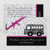 Leopard Spots Party Bus Kaart (Voorkant / Achterkant)