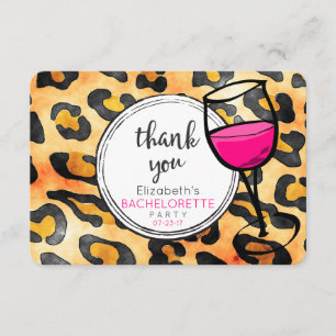 Leopard Spots Pattern Bachelorette Party Bedankt