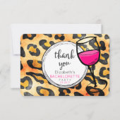 Leopard Spots Pattern Bachelorette Party Bedankt (Voorkant)