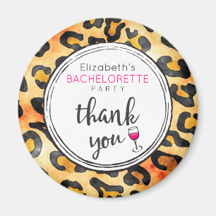 Leopard Spots Pattern Bachelorette Party Bedankt Magneet