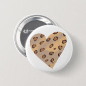 Leopard Spots Pattern in a Heart Shape Buttonnen Ronde Button 5,7 Cm (Voorkant /achterkant)