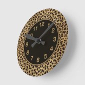 Leopard Spots Pattern Ronde Klok (Hoek)